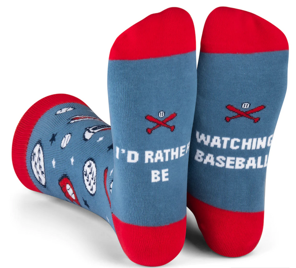 I'd Rather Be Watching Baseball Crew Sock