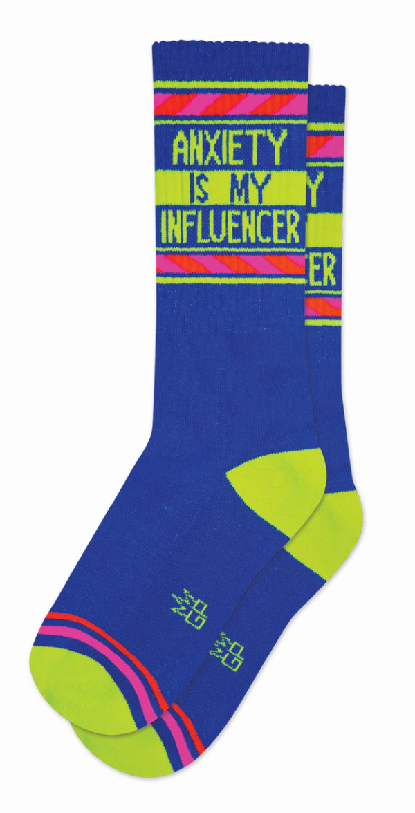 Anxiety is My Influencer Crew Sock