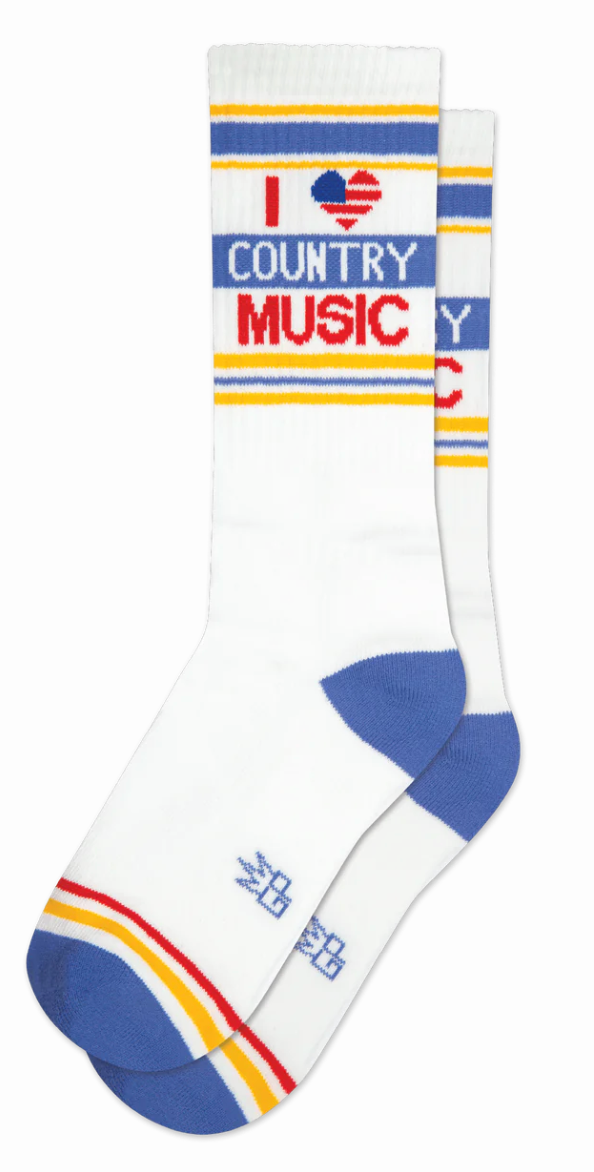 I ♥ Country Music Crew Sock ^