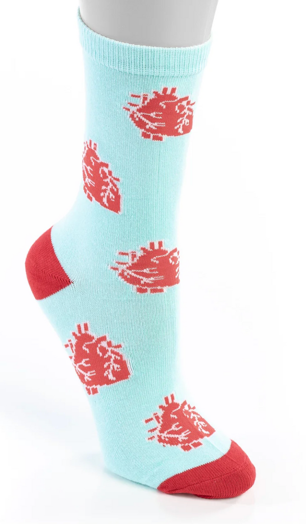 Anatomical Heart Crew Socks