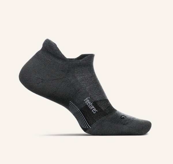 Feetures Merino 10 Ultra Light No Show Tab-Gray -Large