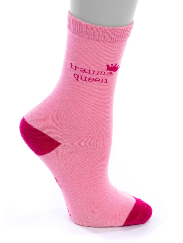 Trauma Queen Crew Socks