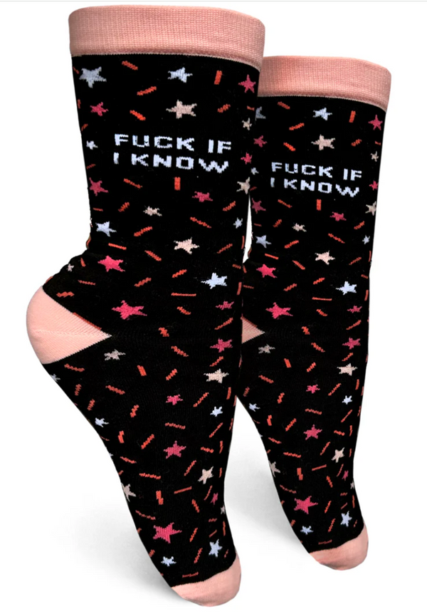 Women's Fuck If I Know Crew Sock