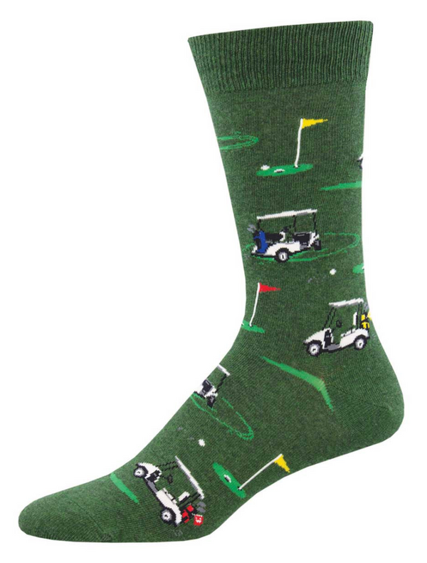 Men's Putting Around Crew Sock Green Heather