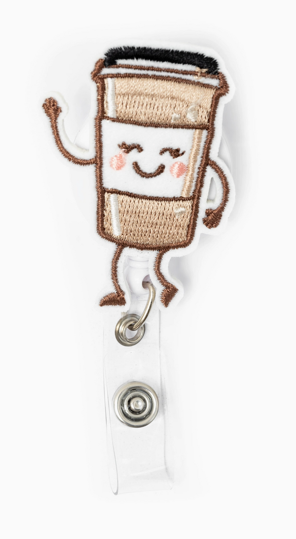 Badge Reel Holder - Coffee