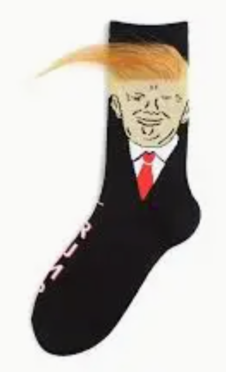 Trump With Hair Crew Socks