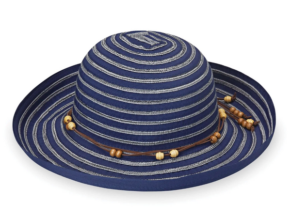 Wallaroo Breton Hat Poly-Ribbon -Navy