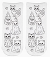 Coloring Socks -Feline Friends