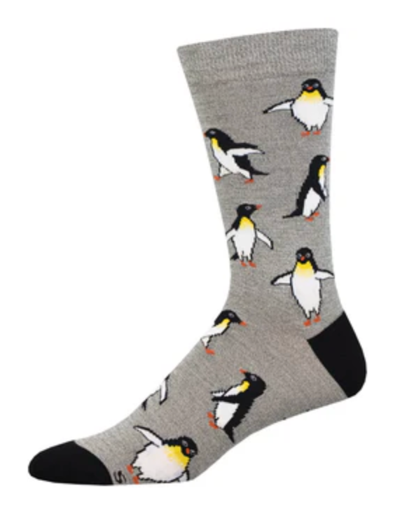 Men's Bamboo Penguin Personality Crew Sock