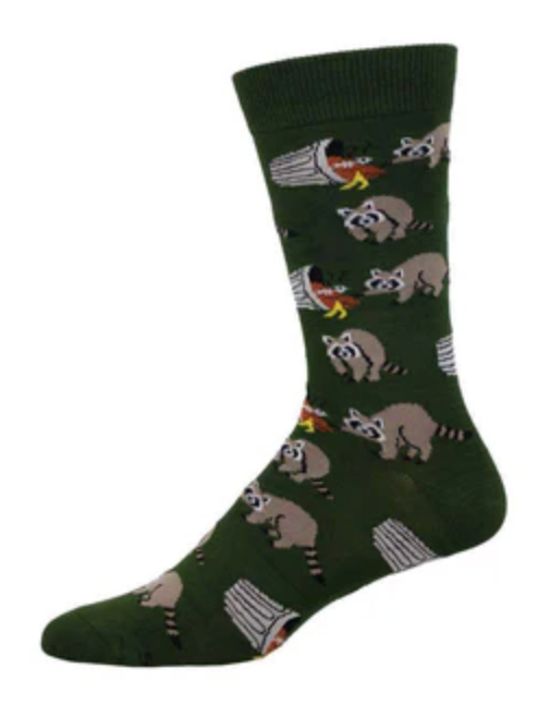 Men's Bamboo Trash Bandit Crew Sock