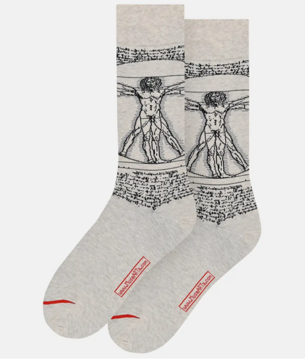 Art Socks -Leonardo Da Vinci -Vitruvian Man -Large