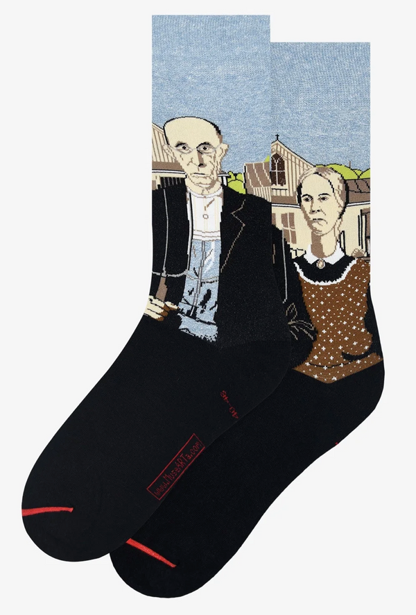 Art Socks -Grant Wood - American Gothic -Medium