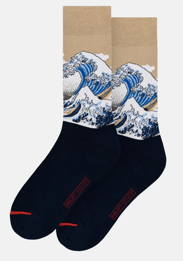 Art Socks -Katsushika Hokusai - the Great Wave -Medium