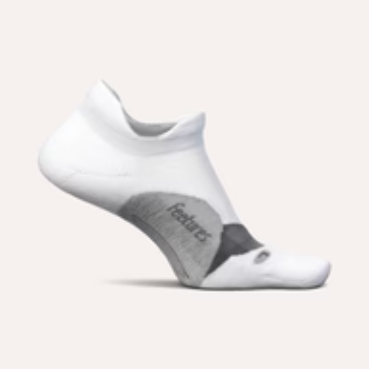 Feetures Elite Light Cushion No Show Tab -White -Small