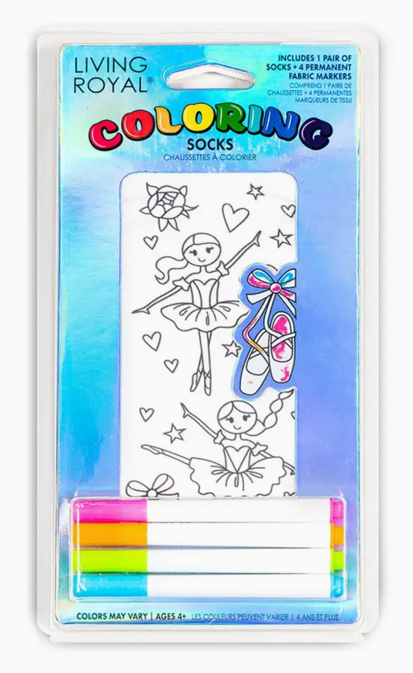 Coloring Socks Ballerina