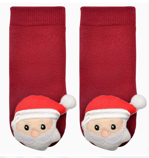 Santa Boogie Toes Rattle Socks 1-2Y