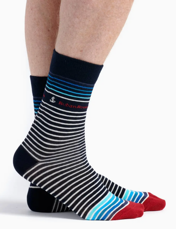 Men's Sandy Bay Stipe Crew Sock