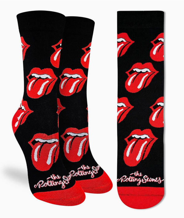 Women's Rolling Stones, Hot Lips Crew Socks