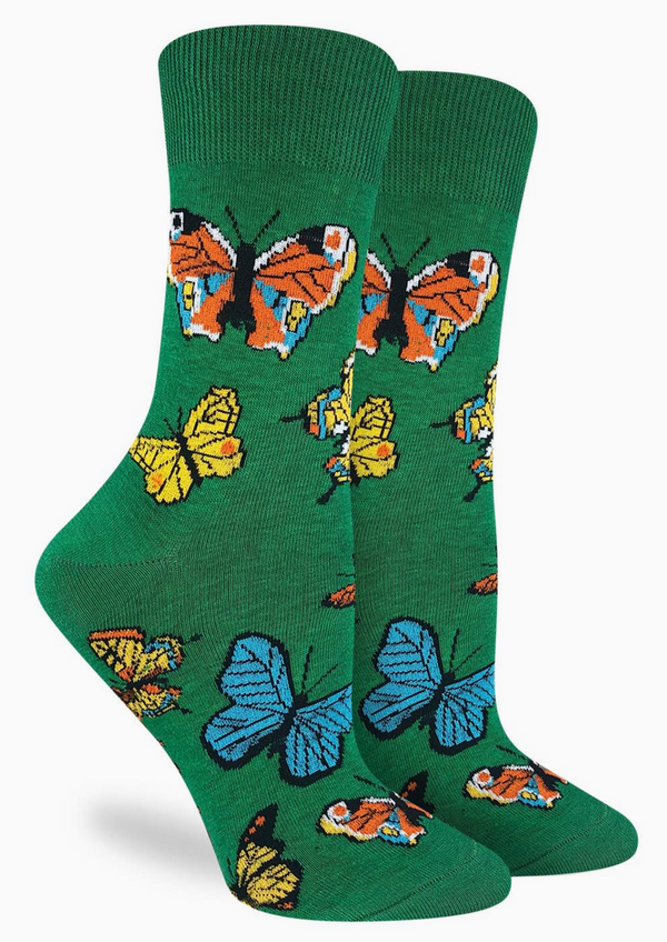 Women's Butterflies Crew Socks