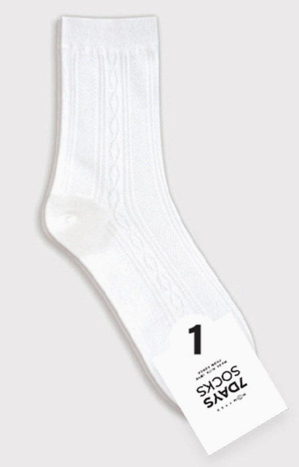 Women's Crew Daily Fine Mesh See-Through Crew Socks -White