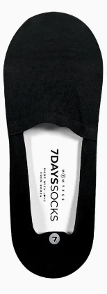 No Show Non Slip Socks -Black -Medium