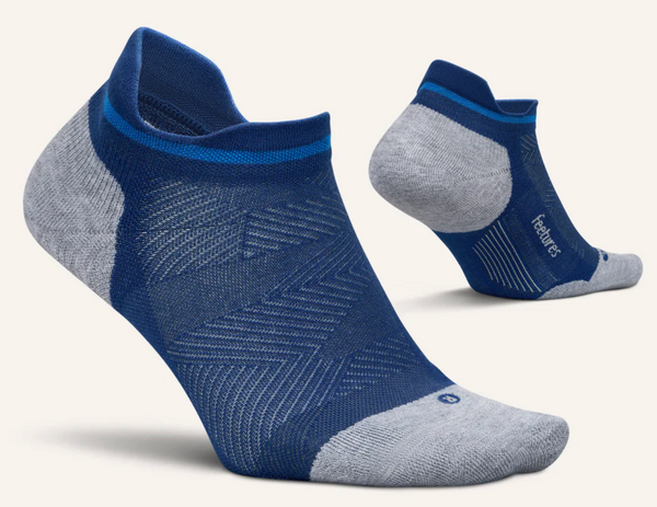 Feetures Elite Max Cushion No Show Tab -Navy Mist -Medium