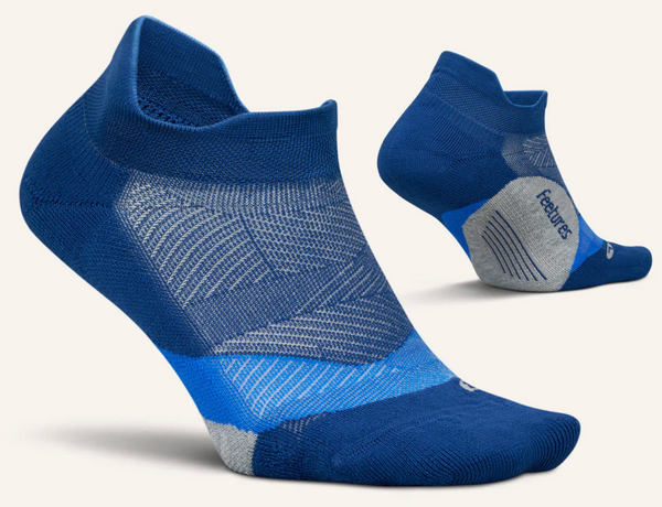 Feetures Elite Light Cushion No Show Tab -Navy Mist -Large