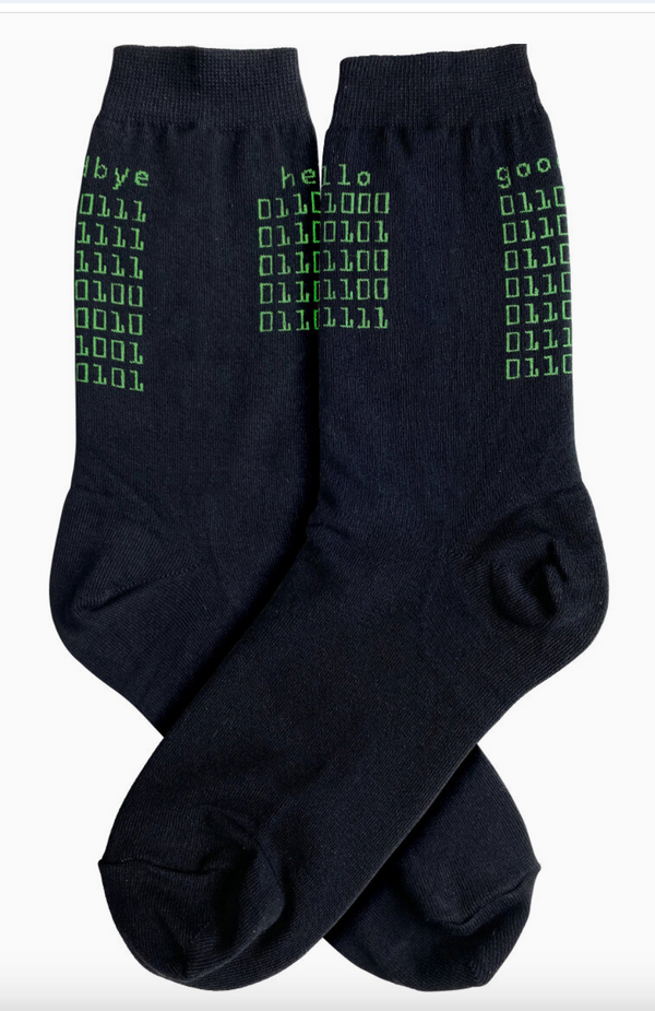 Woman's Binary Code Crew Socks