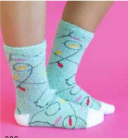 Women's Cozy Crew -Holiday Lights