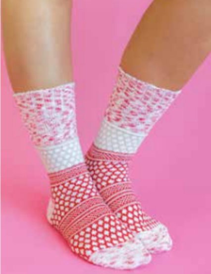 Women's Gallery Texture Crew Sock -Pepermint Multi*