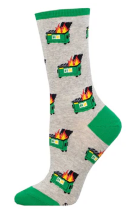 Women's Dumpster Fire Crew Sock
