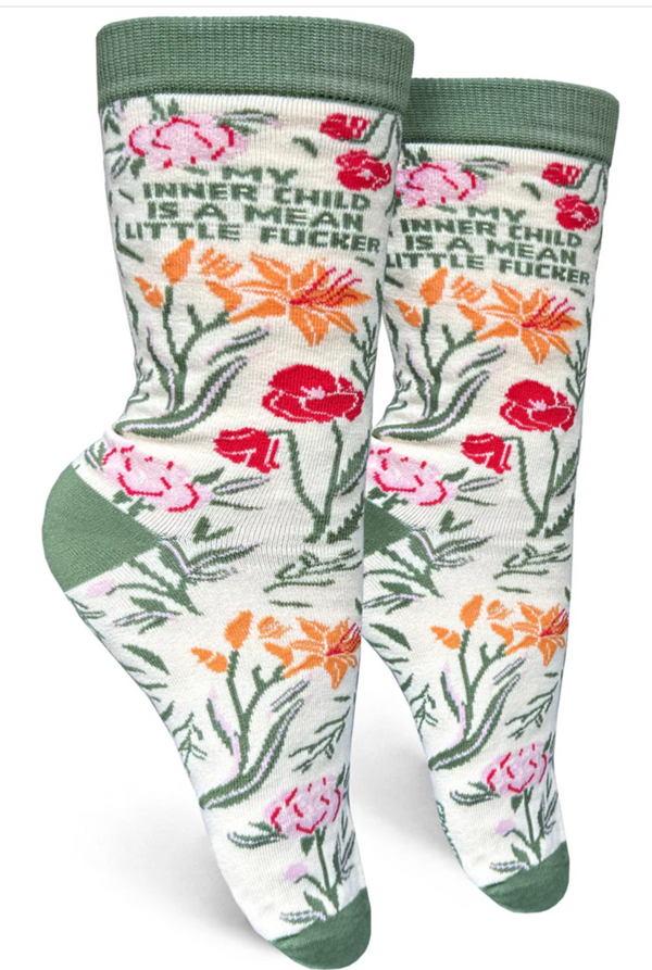 Women's My inner Child Is A Mean Little Fucker Crew Sock