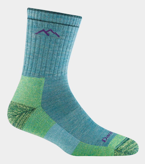 DT -Hiker Micro Crew Midweight Hiker Sock  -Aqua Heather -Medium