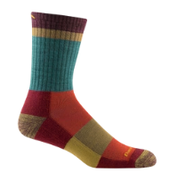 DT -Heady Stripe Micro Crew Lightweight With Cushion Sock  -Teal -Medium
