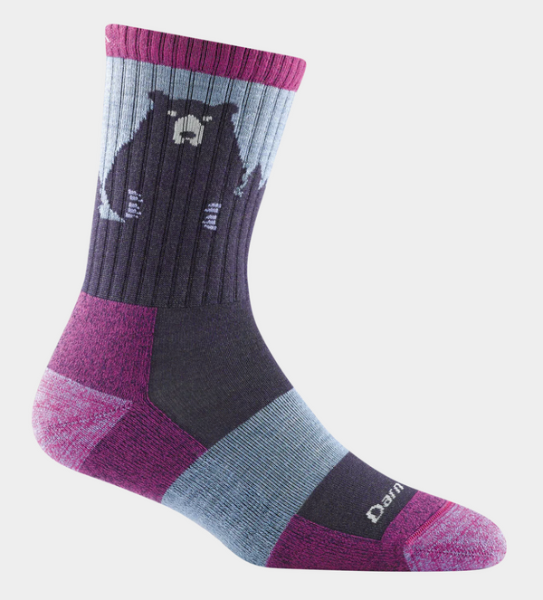 DT -Bear Town Micro Crew LIghtweight With Cushion -Purple -Small