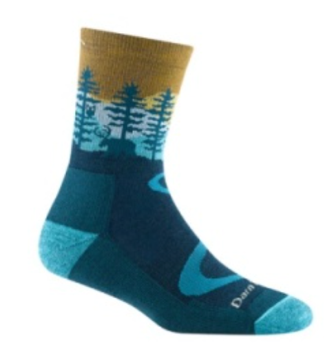 DT -Northwoods Micro Crew Midweight Hiking Sock -Dark Teal -Medium