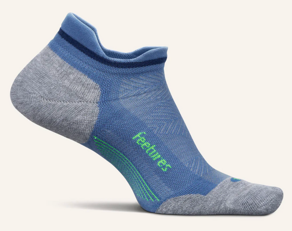 Feetures Elite Max Cushion No Show Tab -Bahama Blue -XLarge
