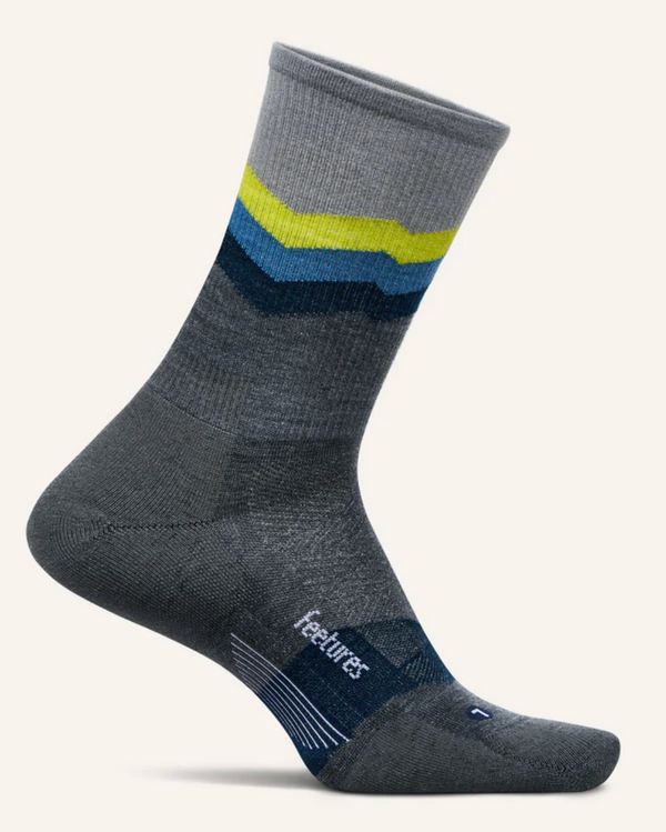 Feetures Merino 10 Max Cushion Crew Sock -Switchback -Large