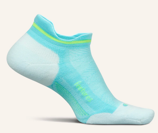 Feetures Elite Max Cushion No Show Tab -Aqua Surf -Small