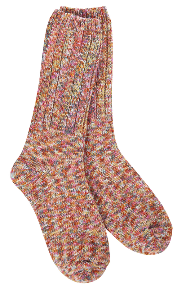 Women's Rag Crew Sock -Floral