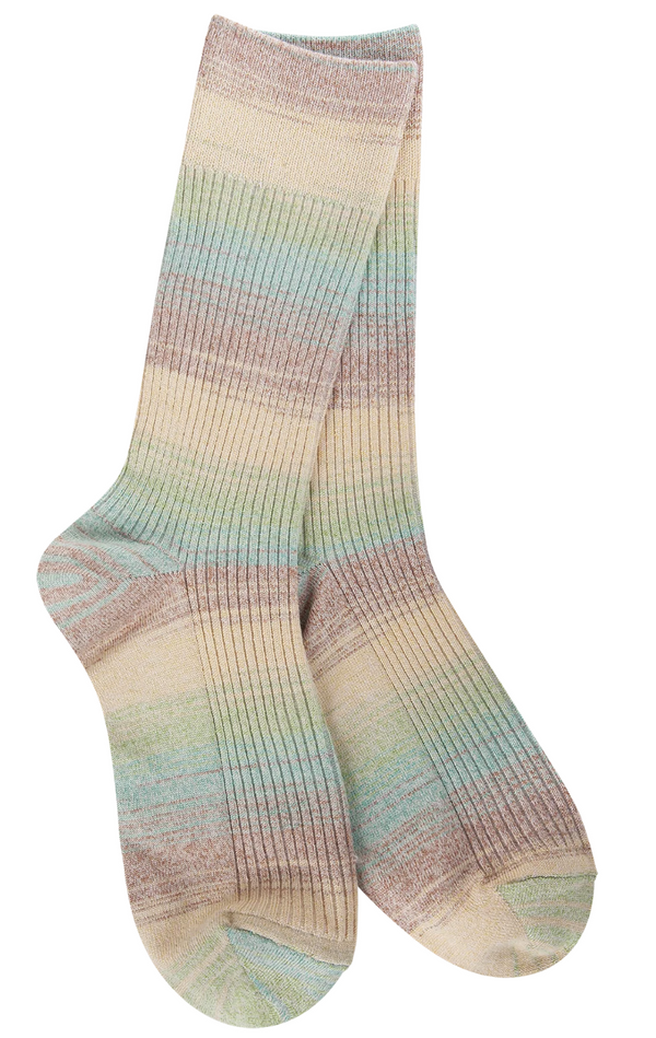 Women's Weekend Light Rib Crew Sock -Blue Raspberry