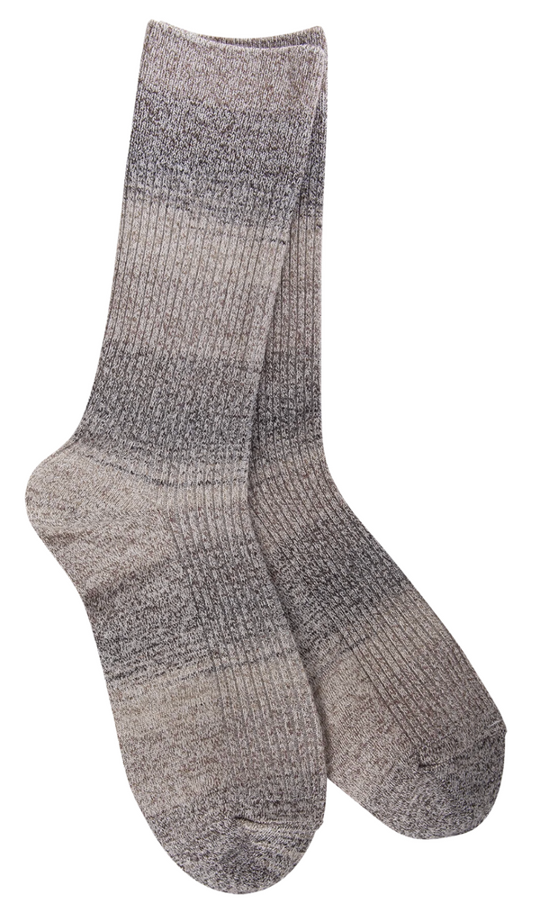 Women's Weekend Light Rib Crew Sock -Walnut