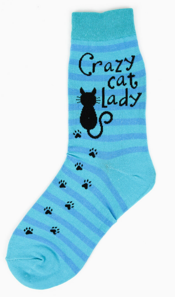 Women's Crazy Cat Lady Crew Socks
