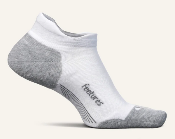 Feetures Max Cushion No Show Tab -White -Large