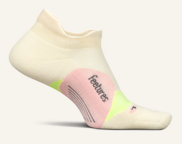 Feetures Elite Max Cushion No Show Tab -Sandy Melon -Large