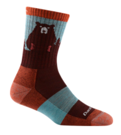 DT -Bear Town Micro Crew LIghtweight With Cushion -Burgundy -Medium