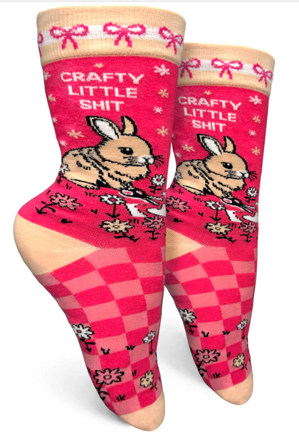 Women's Crafty Little Shit Crew Socks