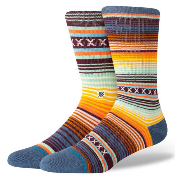 Men's Stance Curren ST Crew Sock -Sea Blue-Large