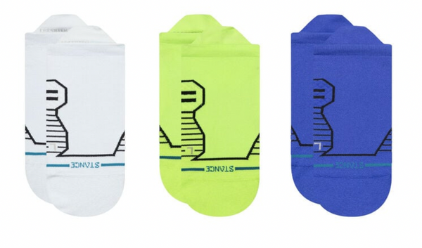 Stance 3 Pack Run Variegated UL Tab Sock -Blue -Medium