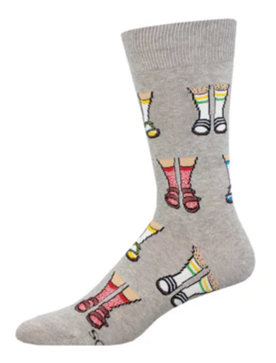 Men's Socks and Sandals Crew Sock